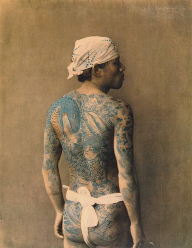 Japon, homme tatoué Baron Raimund von Stillfried