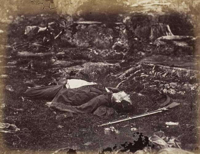 Le dernier sommeil d'un tireur d'élite, Gettysburg, Pennsylvanie Alexander Gardner