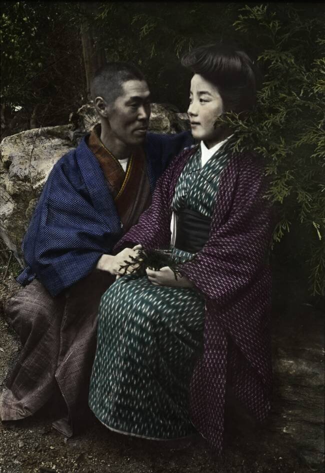 Le guide Nakano Suketoshi et une geisha Waldemar Abegg