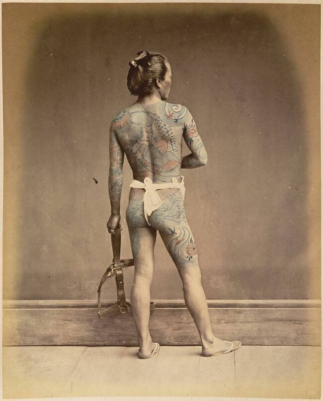Palefrenier tatoué Felice Beato