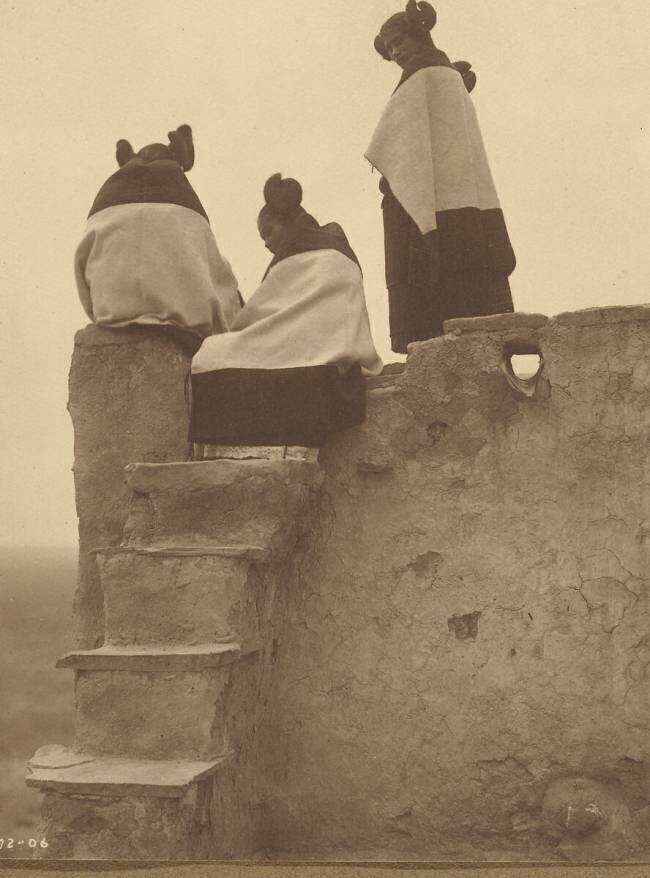 Hopi, Watching the Dancers Edward S. Curtis