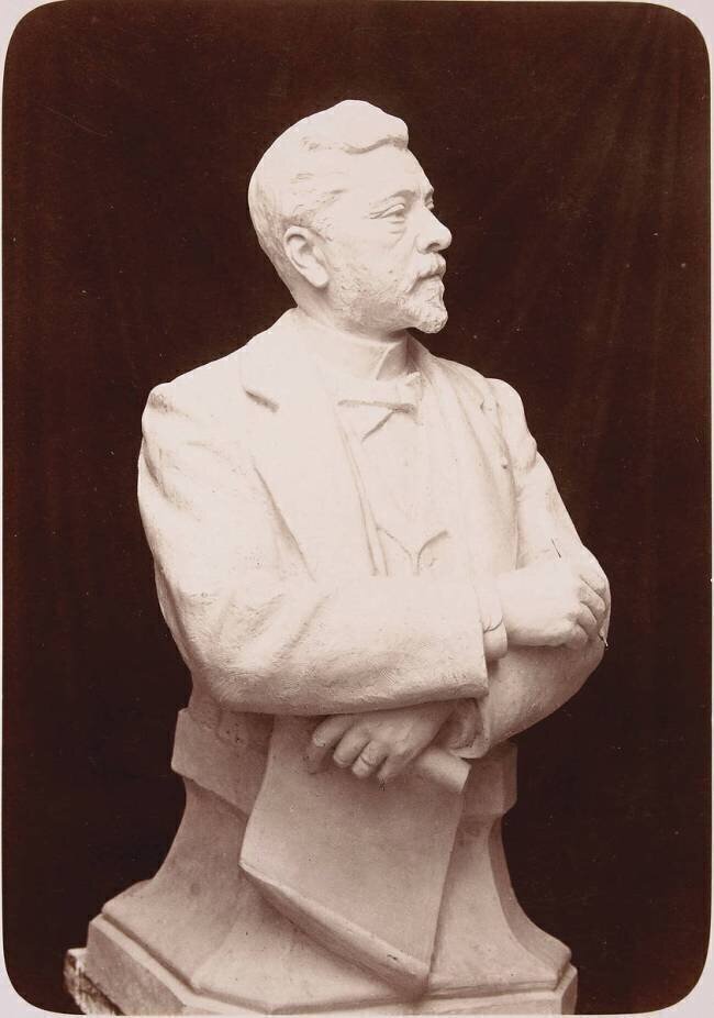 Buste avec bras par Stecchi, sculpteur de Gustave Eiffel, 1896, de profil anonyme