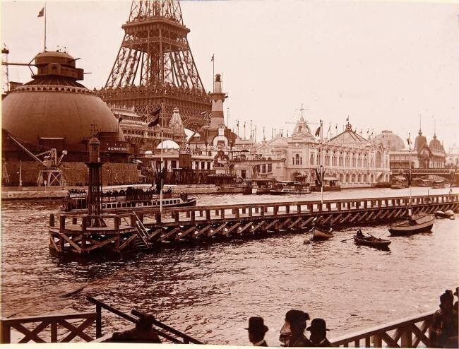 Tour Eiffel, bords de la Seine - Exposition universelle de 1900, Paris Henri Lemoine