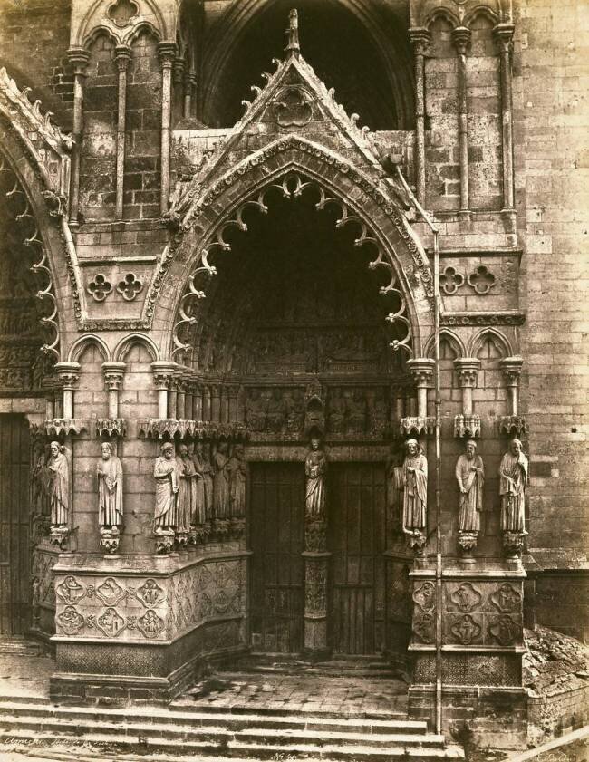 Porte de la Vierge, Amiens Cathedral Edouard Baldus