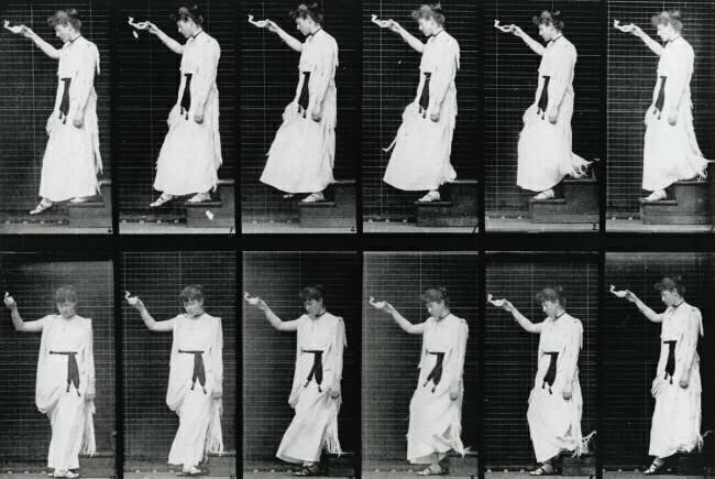 From 'The Human Figure in Motion' : Woman. Descending a Stairway Eadweard Muybridge