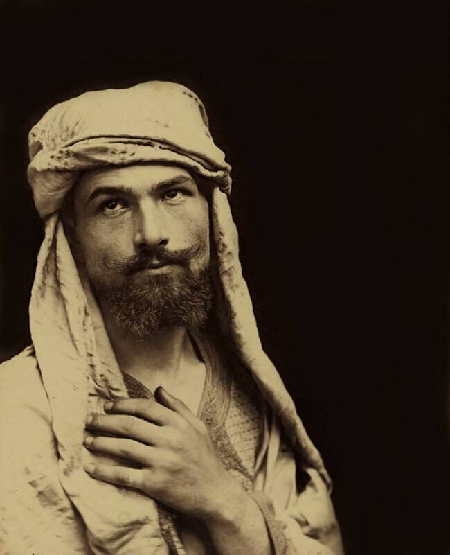 Self-portrait of Baron Wilhelm von Gloeden (1856 – 1931) in Arabic costume Wilhelm von Gloeden