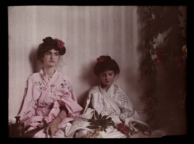 Two girls in Oriental costume Etheldreda Janet Laing