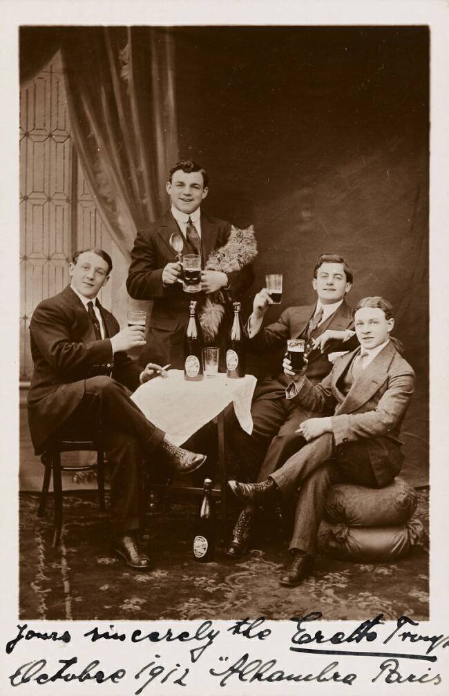 Yours sincerely. The Eretto Troup. Octobre 1912. Alhambra Paris anonymous