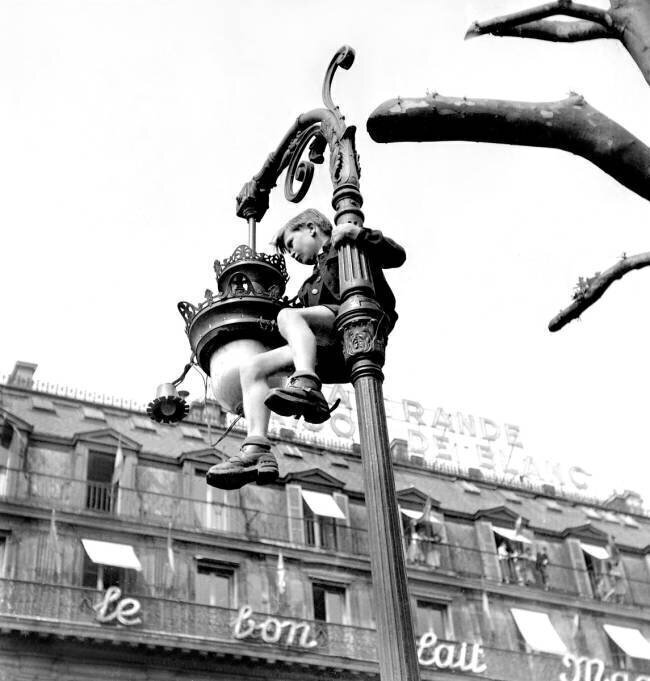 Jubilant People during Fest of The Allied Victory Celebrations  Rue des Archives