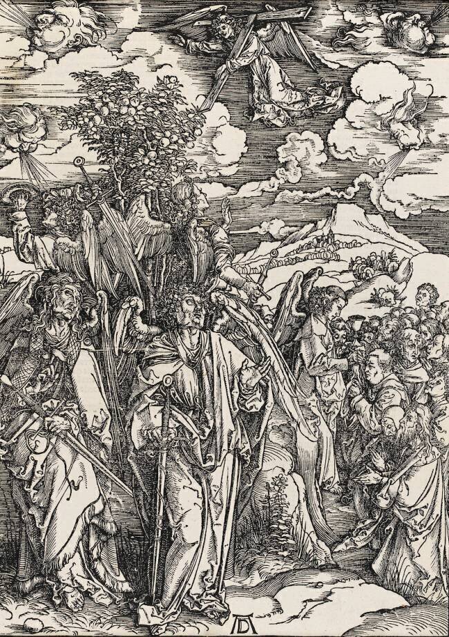 Apocalypse selon Saint Jean - Les 4 anges arrêtant le vent et choisissant les élus Albrecht Dürer