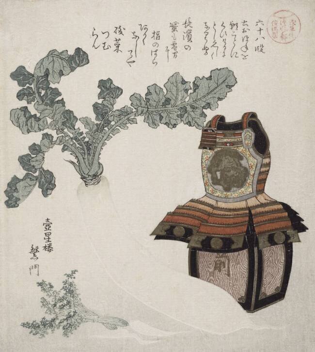 Armor and radish Hokusai