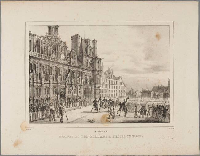 Arrivée du duc d'Orléans à l'Hôtel de Ville, le 31 juillet 1830 anonymous