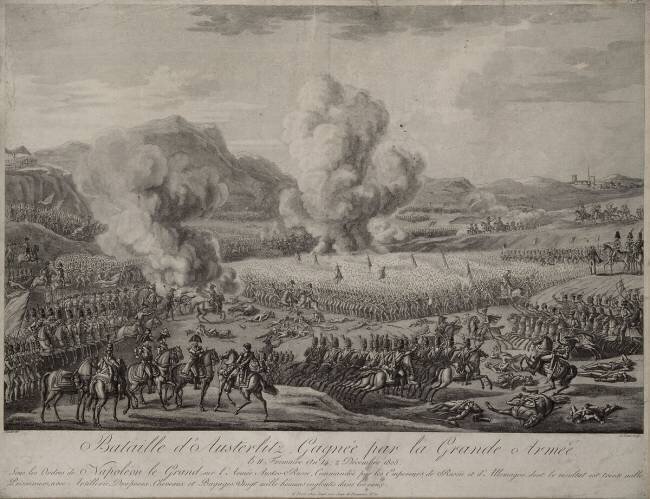 Bataille d'Austerlitz gagnée par la grande armée Naudet (d'après)
