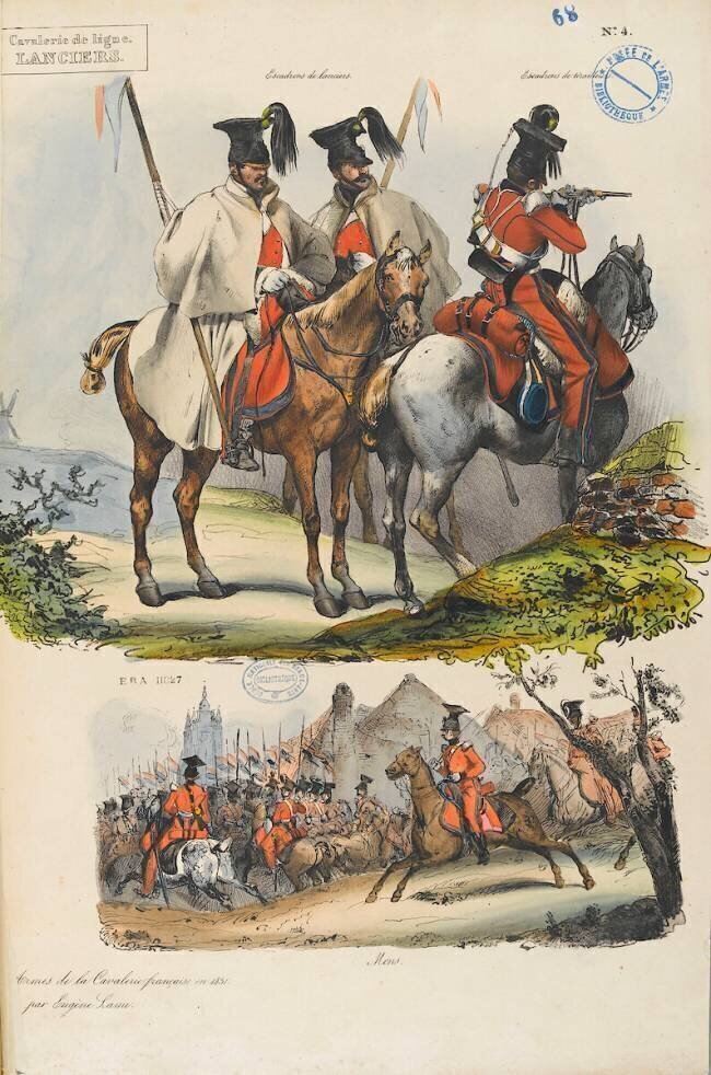 Cavalerie de ligne. Lanciers Eugène Lami