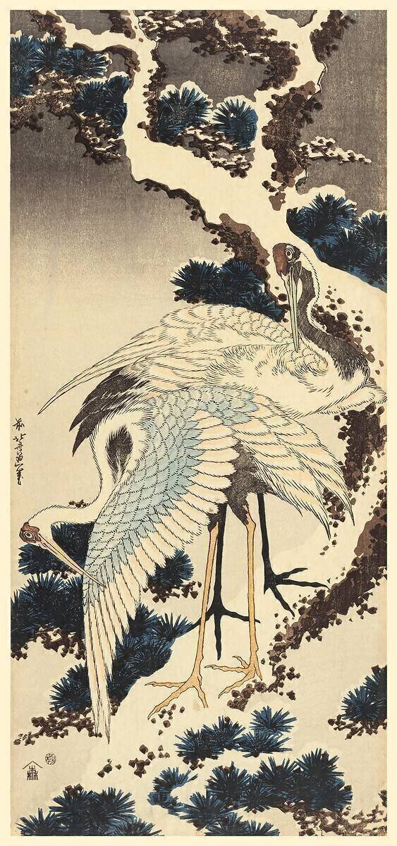 Cranes Hokusai
