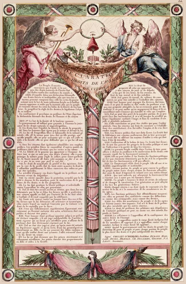 Declaration of the Rights of Man French School