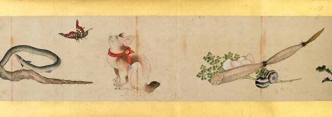Detail of Handscroll with Miscellaneous Images Hokusai