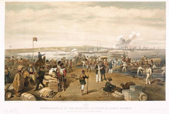 Disembarkation of the expedition to Kertch at Kamish Bournou and the blowing up of St Pauls battery Walker E.