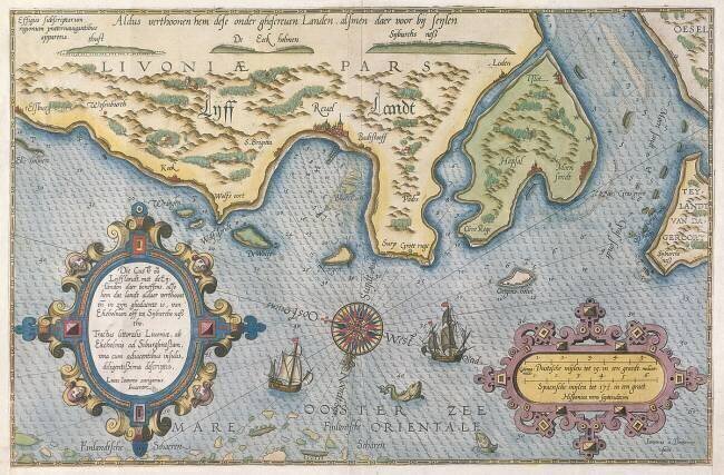 Dutch Trade map of the Baltic Sea Dutch School