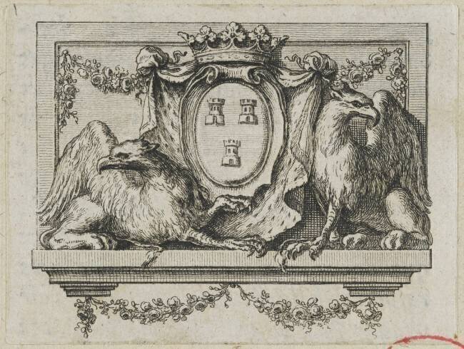 Ex-libri aux armes de la marquise de Pompadour anonymous