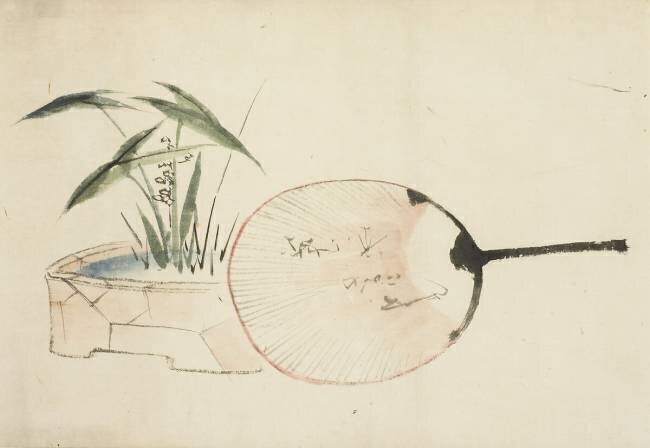 Fan and Plant Arrangement Hokusai