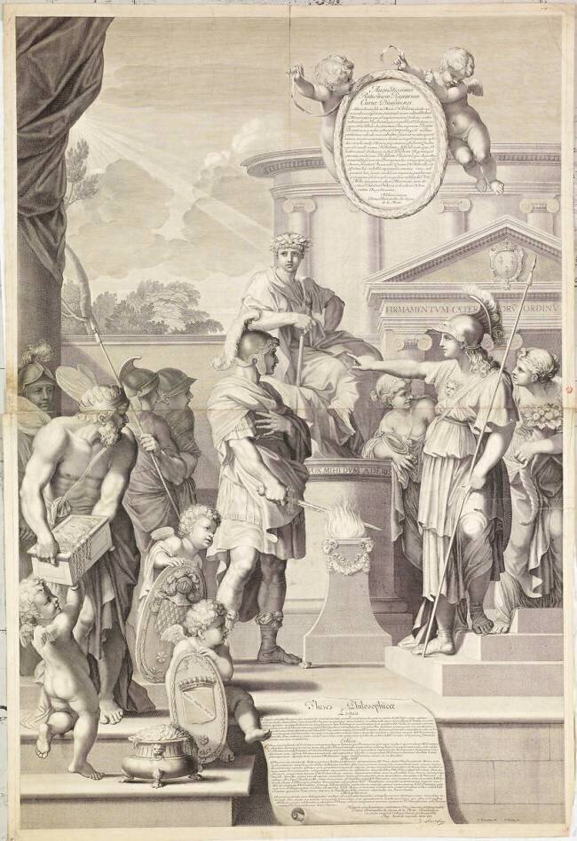 Frontispice de la thèse philosophique de Pierre-Bernard de Sayve de la Mottte Famille des Poilly