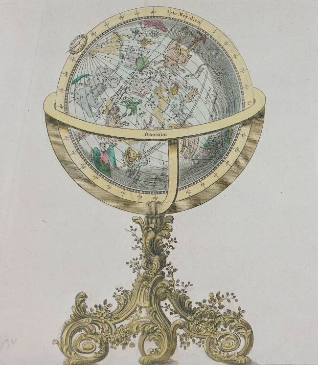 Globe céleste éxécuté pour l'éducation du duc de Bourgogne, fils aîné du Dauphin François-Nicolas Martinet