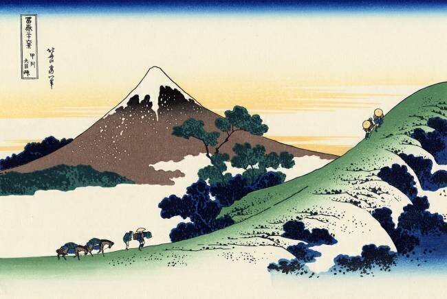 Inume pass in the Kai province Hokusai