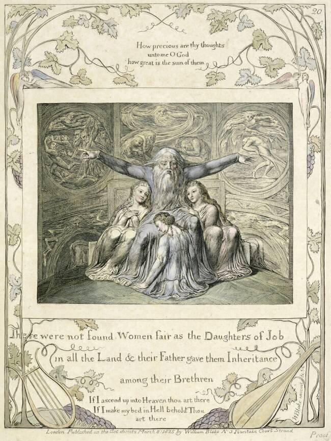 Job and his Daughters William Blake