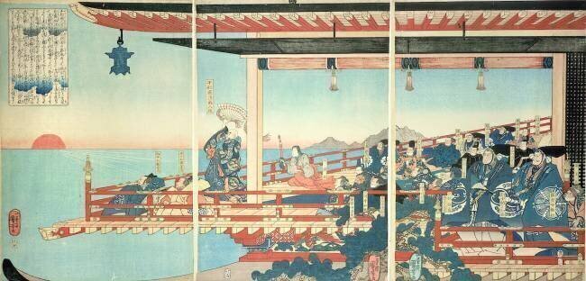 Kiyomori arresting the Sunset by incantations Utagawa Kuniyoshi