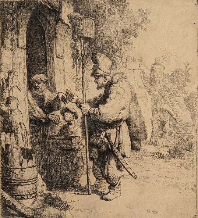 Le colporteur de mort aux rats, 2ème état Rembrandt