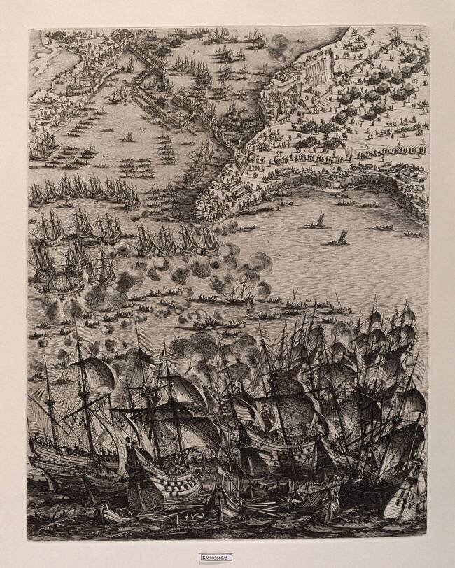 Le Siège de La Rochelle : planche E Jacques Callot