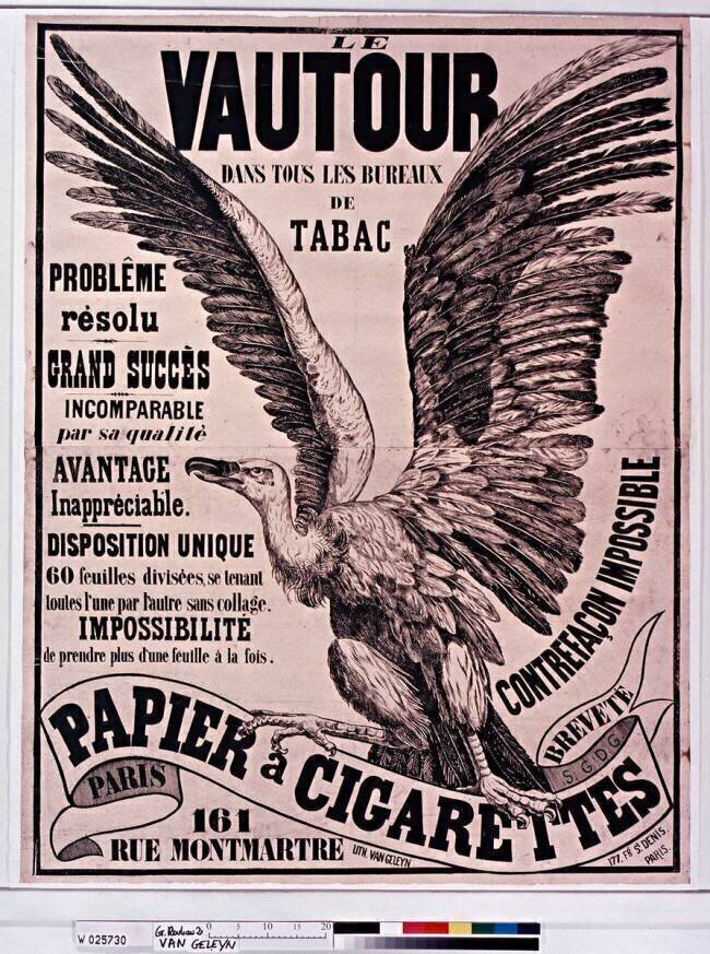 Le Vautour dans tous les bureaux de tabac... Papier à cigarettes anonymous