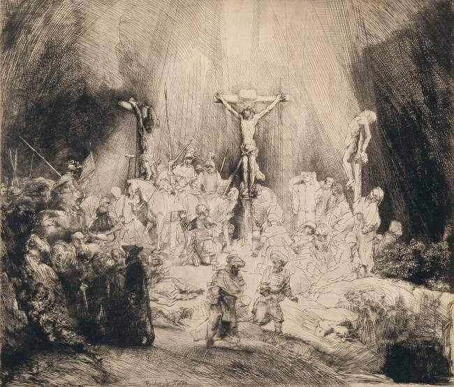 Les Trois croix : 3ème état Rembrandt