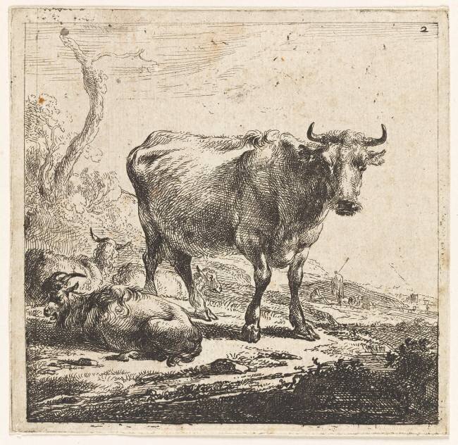 Les vaches à la laitière Nicolaes Berchem