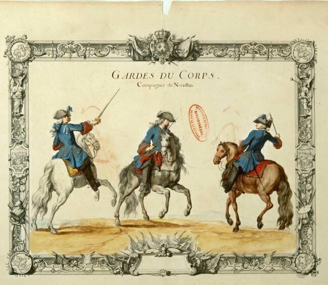 Maison du Roy : gardes du corps à cheval de la Compagnie de Noailles Jacques-Antoine Delaistre