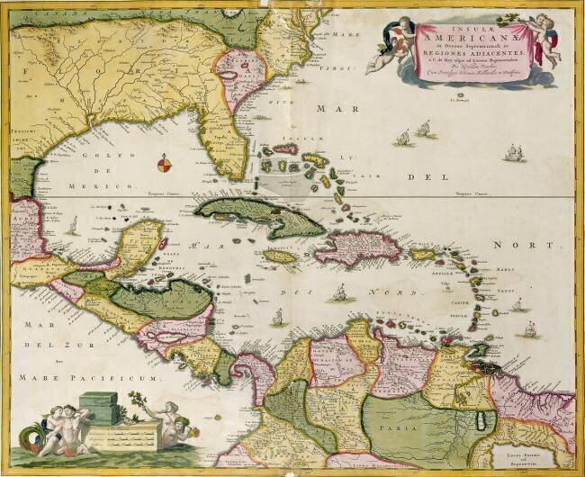 Map of Central America Dutch School