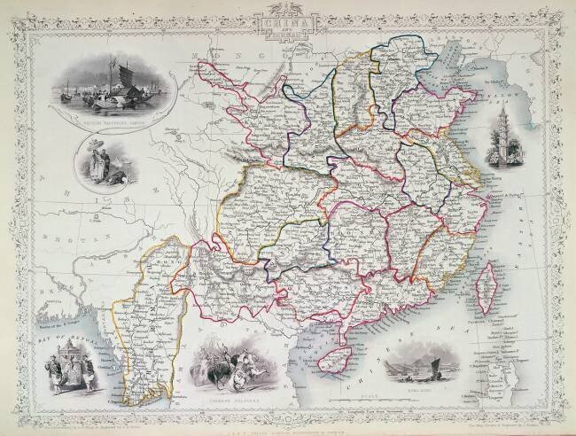 Map of China and Birmah John Rapkin