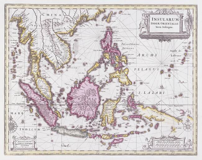 Map of China and Indonesia Pieter Schenk