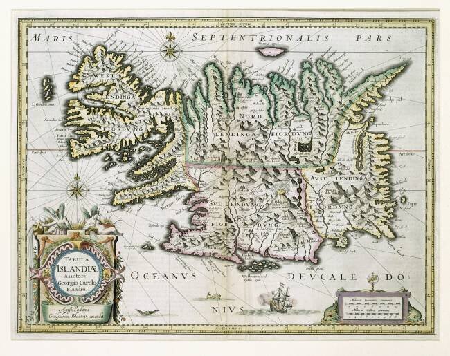 Map of Iceland Willem Blaeu