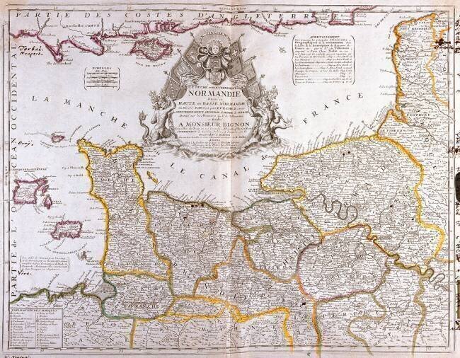 Map of Normandy French School