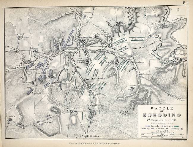 Map of the Battle of Borodino Alexander Keith Johnston