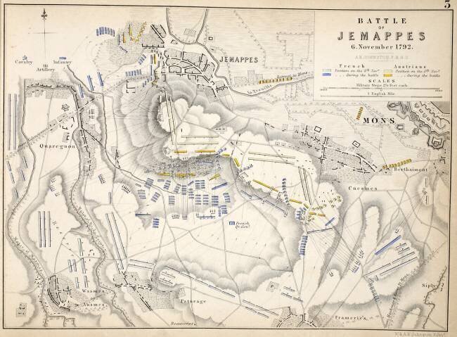 Map of the Battle of Jemappes Alexander Keith Johnston