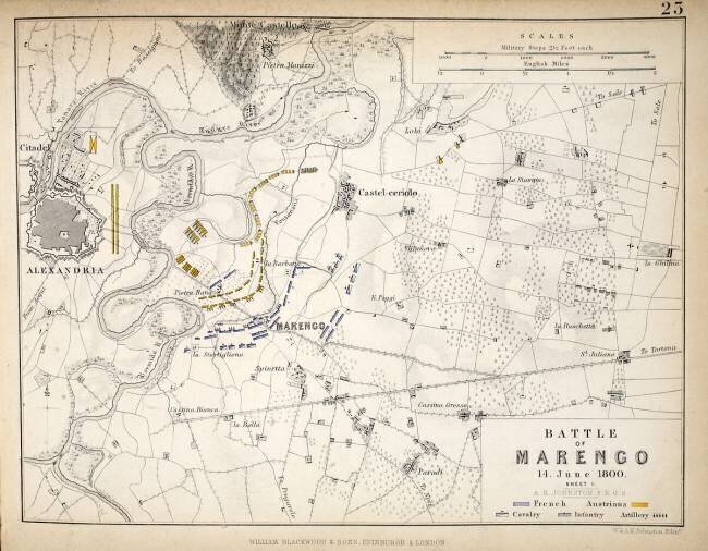 Map of the Battle of Marengo Alexander Keith Johnston