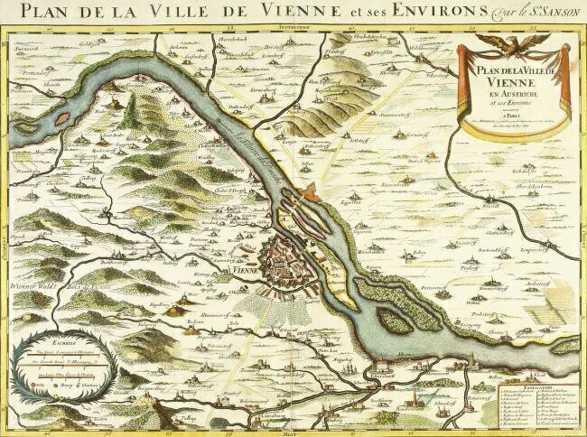 Map of the city of Vienna Nicolas Sanson D'Abbeville