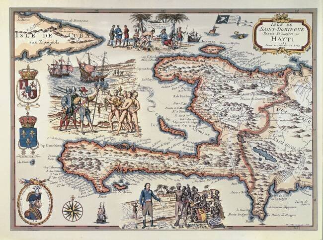 Map of the Island of Haiti French School