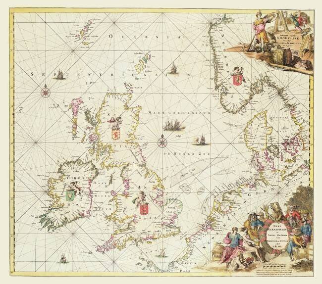 Map of the North Sea Frederik de Wit