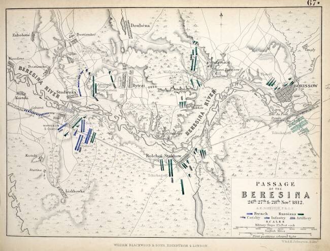Map of the Passage of the Beresina Alexander Keith Johnston