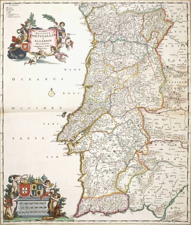 Map showing Portugal Frederik de Wit