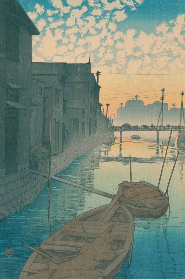 Morning on the Daikon Wharf Hasui Kawase